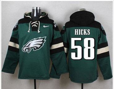 Nike Philadelphia Eagles #58 Jordan Hicks Midnight Green Player Pullover NFL Hoodie Nike Philadelphia Eagles #58 Jordan Hicks Midnight Green Player Pullover NFL Hoodie