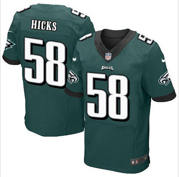 Nike Philadelphia Eagles #58 Jordan Hicks Midnight Green Team Color Men's Stitched NFL New Elite Jersey Nike Philadelphia Eagles #58 Jordan Hicks Midnight Green Team Color Men's Stitched NFL New Elite Jersey