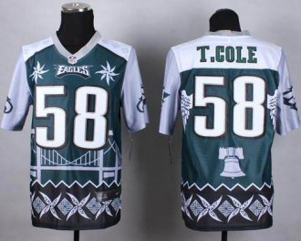 Nike Philadelphia Eagles #58 Trent Cole Midnight Green NFL Elite Noble Fashion Jersey Nike Philadelphia Eagles #58 Trent Cole Midnight Green NFL Elite Noble Fashion Jersey