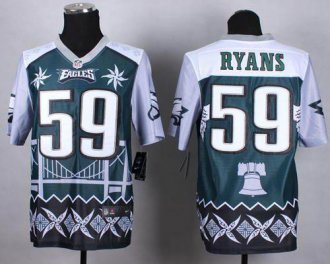 Nike Philadelphia Eagles #59 DeMeco Ryans Midnight Green NFL Elite Noble Fashion Jersey Nike Philadelphia Eagles #59 DeMeco Ryans Midnight Green NFL Elite Noble Fashion Jersey