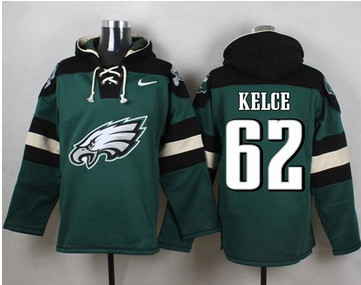 Nike Philadelphia Eagles #62 Jason Kelce Midnight Green Player Pullover NFL Hoodie Nike Philadelphia Eagles #62 Jason Kelce Midnight Green Player Pullover NFL Hoodie