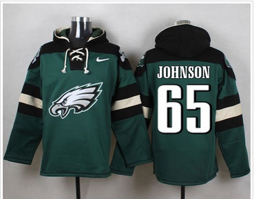 Nike Philadelphia Eagles #65 Lane Johnson Midnight Green Player Pullover NFL Hoodie Nike Philadelphia Eagles #65 Lane Johnson Midnight Green Player Pullover NFL Hoodie
