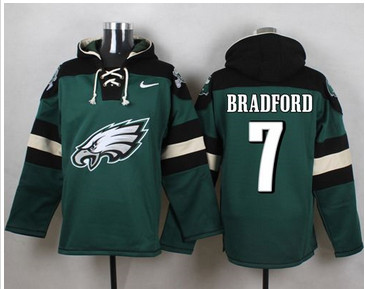 Nike Philadelphia Eagles #7 Sam Bradford Midnight Green Player Pullover NFL Hoodie Nike Philadelphia Eagles #7 Sam Bradford Midnight Green Player Pullover NFL Hoodie