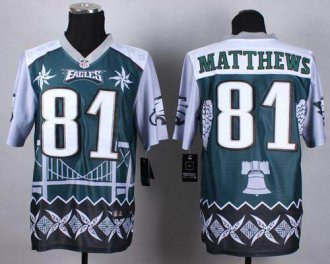 Nike Philadelphia Eagles #81 Jordan Matthews Midnight Green NFL Elite Noble Fashion Jersey Nike Philadelphia Eagles #81 Jordan Matthews Midnight Green NFL Elite Noble Fashion Jersey