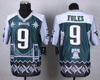 Nike Philadelphia Eagles #9 Nick Foles Midnight Green NFL Elite Noble Fashion Jersey Nike Philadelphia Eagles #9 Nick Foles Midnight Green NFL Elite Noble Fashion Jersey