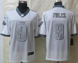 Nike Philadelphia Eagles #9 Nick Foles White NFL Limited Platinum Jersey Nike Philadelphia Eagles #9 Nick Foles White NFL Limited Platinum Jersey