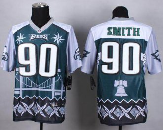 Nike Philadelphia Eagles #90 Marcus Smith Midnight Green NFL Elite Noble Fashion Jersey Nike Philadelphia Eagles #90 Marcus Smith Midnight Green NFL Elite Noble Fashion Jersey