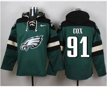 Nike Philadelphia Eagles #91 Fletcher Cox Midnight Green Player Pullover NFL Hoodie Nike Philadelphia Eagles #91 Fletcher Cox Midnight Green Player Pullover NFL Hoodie