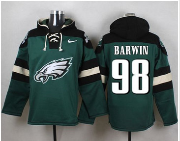 Nike Philadelphia Eagles #98 Connor Barwin Midnight Green Player Pullover NFL Hoodie