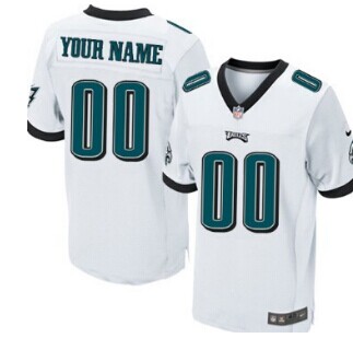 Nike Philadelphia Eagles Customized White Elite Jersey Nike Philadelphia Eagles Customized White Elite Jersey