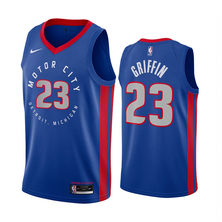 Nike Pistons #23 Blake Griffin Blue NBA Swingman 2020-21 City Edition Jersey Nike Pistons #23 Blake Griffin Blue NBA Swingman 2020-21 City Edition Jersey