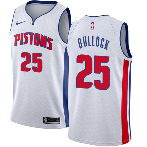 Nike Pistons #25 Reggie Bullock White NBA Swingman Association Edition Jersey Nike Pistons #25 Reggie Bullock White NBA Swingman Association Edition Jersey