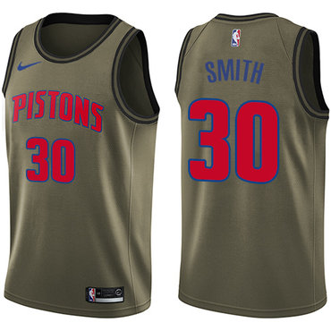 Nike Pistons #30 Joe Smith Green Salute to Service NBA Swingman Jersey Nike Pistons #30 Joe Smith Green Salute to Service NBA Swingman Jersey