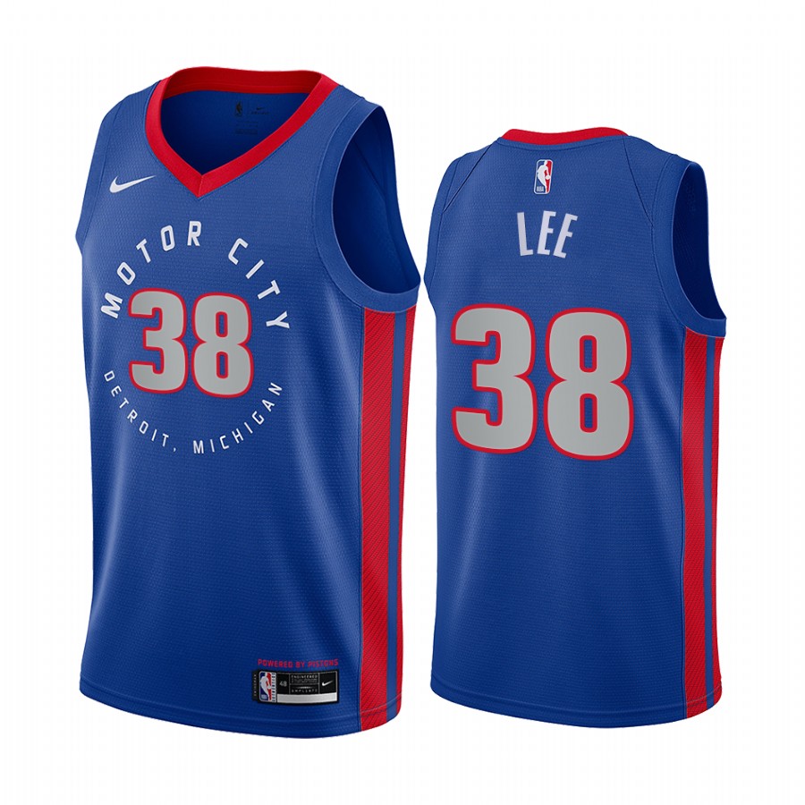 Nike Pistons #38 Saben Lee Blue NBA Swingman 2020-21 City Edition Jersey Nike Pistons #38 Saben Lee Blue NBA Swingman 2020-21 City Edition Jersey