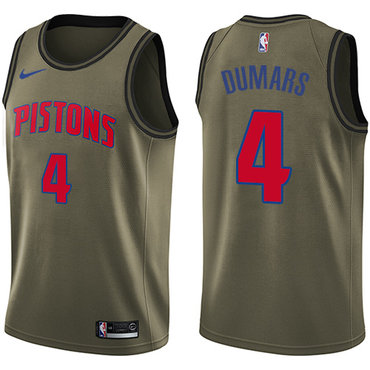 Nike Pistons #4 Joe Dumars Green Salute to Service NBA Swingman Jersey Nike Pistons #4 Joe Dumars Green Salute to Service NBA Swingman Jersey