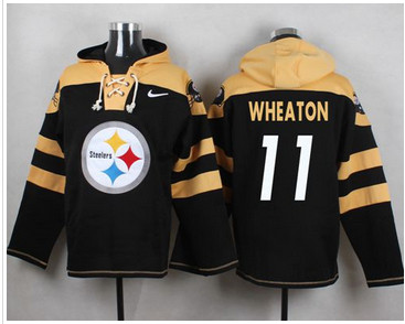 Nike Pittsburgh Steelers #11 Markus Wheaton Black Player Pullover NFL Hoodie