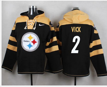 Nike Pittsburgh Steelers #2 Michael Vick Black Player Pullover NFL Hoodie