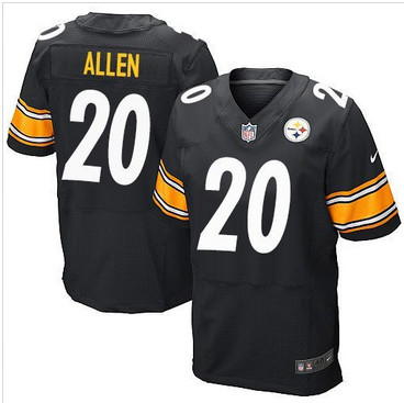 Nike Pittsburgh Steelers #20 Will Allen Black Team Color Men's Stitched NFL Elite Jersey Nike Pittsburgh Steelers #20 Will Allen Black Team Color Men's Stitched NFL Elite Jersey