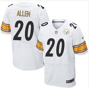 Nike Pittsburgh Steelers #20 Will Allen White Men's Stitched NFL Elite Jersey