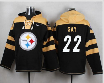 Nike Pittsburgh Steelers #22 William Gay Black Player Pullover NFL Hoodie