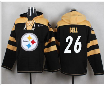 Nike Pittsburgh Steelers #26 Le'Veon Bell Black Player Pullover NFL Hoodie Nike Pittsburgh Steelers #26 Le'Veon Bell Black Player Pullover NFL Hoodie