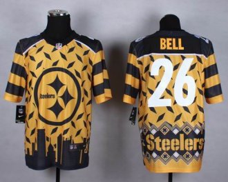 Nike Pittsburgh Steelers #26 Le'Veon Bell Gold NFL Elite Noble Fashion Jersey