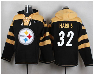 Nike Pittsburgh Steelers #32 Franco Harris Black Player Pullover NFL Hoodie