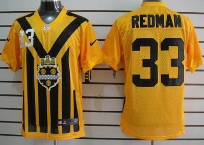 NEW Pittsburgh Steelers #33 Isaac Redman Yellow NEW 1933s Throwback Jerseys(elite)