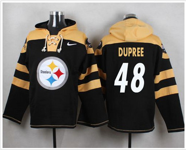 Nike Pittsburgh Steelers #48 Bud Dupree Black Player Pullover NFL Hoodie Nike Pittsburgh Steelers #48 Bud Dupree Black Player Pullover NFL Hoodie