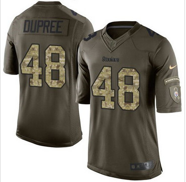 Nike Pittsburgh Steelers #48 Bud Dupree Green Men's Stitched NFL Limited Salute to Service Jersey