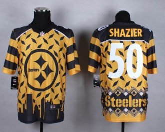 Nike Pittsburgh Steelers #50 Ryan Shazier Gold NFL Elite Noble Fashion Jersey