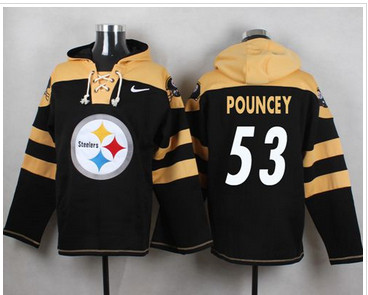 Nike Pittsburgh Steelers #53 Maurkice Pouncey Black Player Pullover NFL Hoodie