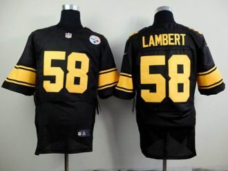 Nike Pittsburgh Steelers #58 Jack Lambert Black(Gold No.) NFL Elite Jersey Nike Pittsburgh Steelers #58 Jack Lambert Black(Gold No.) NFL Elite Jersey