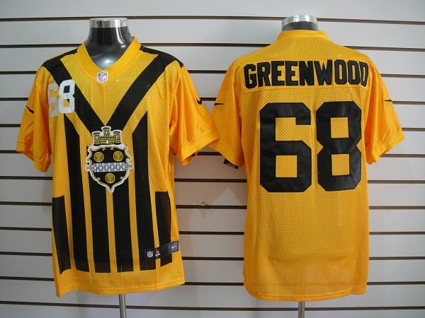 NEW NFL Pittsburgh Steelers #68 Greenwood Yellow NEW 1933s Throwback Jerseys (Elite)