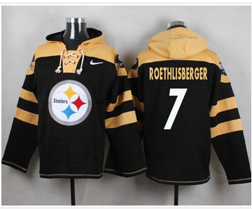 Nike Pittsburgh Steelers #7 Ben Roethlisberger Black Player Pullover NFL Hoodie Nike Pittsburgh Steelers #7 Ben Roethlisberger Black Player Pullover NFL Hoodie