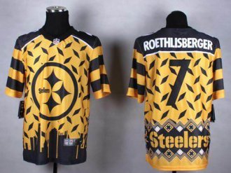 Nike Pittsburgh Steelers #7 Ben Roethlisberger Gold NFL Elite Noble Fashion Jersey