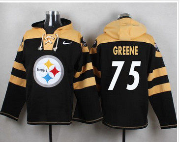 Nike Pittsburgh Steelers #75 Joe Greene Black Player Pullover NFL Hoodie Nike Pittsburgh Steelers #75 Joe Greene Black Player Pullover NFL Hoodie