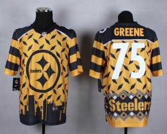 Nike Pittsburgh Steelers #75 Joe Greene Gold NFL Elite Noble Fashion Jersey
