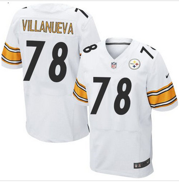 Nike Pittsburgh Steelers #78 Alejandro Villanueva White Men's Stitched NFL Elite Jersey