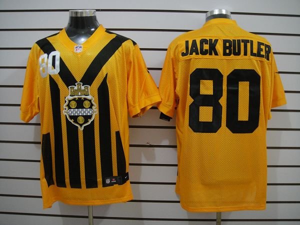 NEW NFL Pittsburgh Steelers #80 Jack Butler Yellow NEW 1933s Throwback Jerseys(Elite)