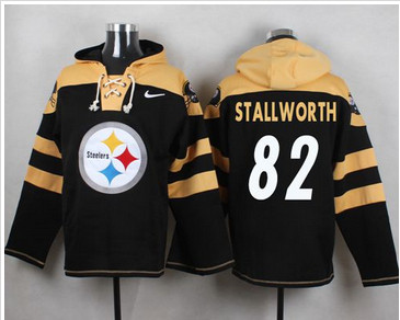 Nike Pittsburgh Steelers #82 John Stallworth Black Player Pullover NFL Hoodie