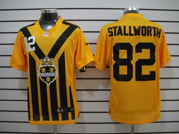 NEW NFL Pittsburgh Steelers #82 Stallworth Yellow NEW 1933s Throwback Jerseys(Elite)