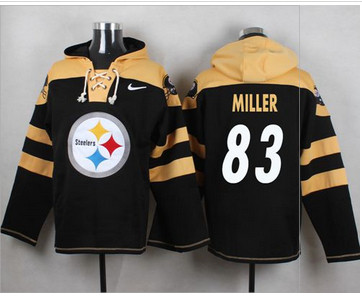 Nike Pittsburgh Steelers #83 Heath Miller Black Player Pullover NFL Hoodie