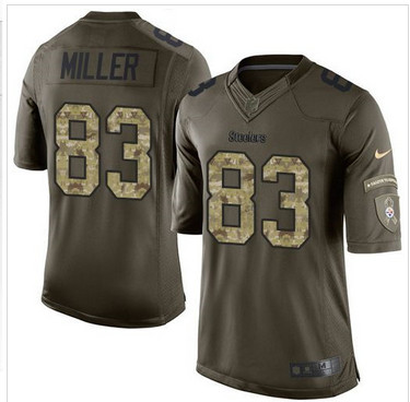Nike Pittsburgh Steelers #83 Heath Miller Green Men's Stitched NFL Limited Salute to Service Jersey