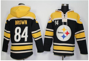 Nike Pittsburgh Steelers #84 Antonio Brown Black Sawyer Hooded Sweatshirt NFL Hoodie Nike Pittsburgh Steelers #84 Antonio Brown Black Sawyer Hooded Sweatshirt NFL Hoodie