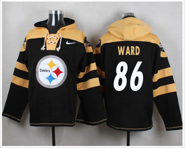 Nike Pittsburgh Steelers #86 Hines Ward Black Player Pullover NFL Hoodie
