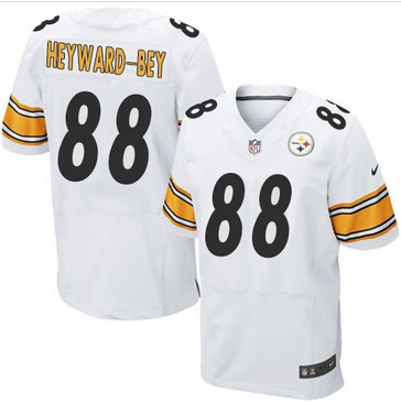 Nike Pittsburgh Steelers #88 Darrius Heyward-Bey White Men's Stitched NFL Elite Jersey Nike Pittsburgh Steelers #88 Darrius Heyward-Bey White Men's Stitched NFL Elite Jersey