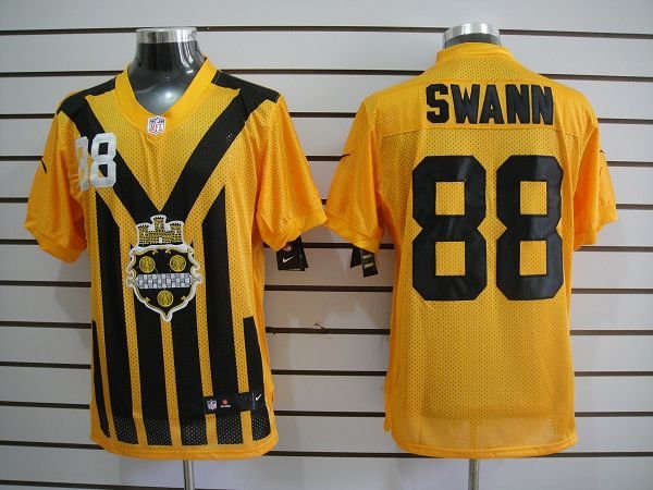 NEW NFL Pittsburgh Steelers #88 Swann Yellow NEW 1933s Throwback Jerseys (Elite)
