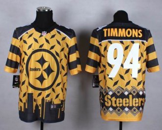 Nike Pittsburgh Steelers #94 Lawrence Timmons Gold NFL Elite Noble Fashion Jersey