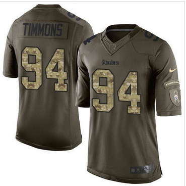 Nike Pittsburgh Steelers #94 Lawrence Timmons Green Men's Stitched NFL Limited Salute to Service Jersey